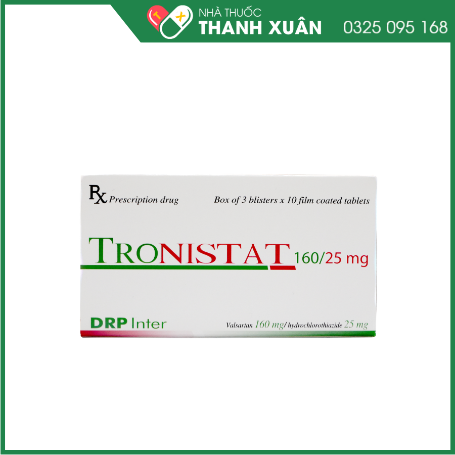 Tronistat 160/25mg điều trị tăng huyết áp vô căn ở người lớn